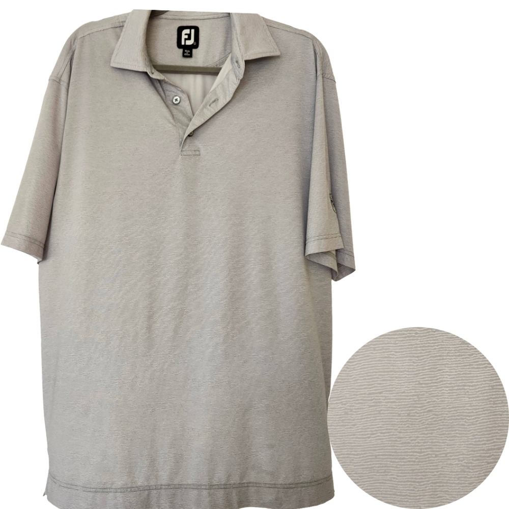 FootJoy Grey Golf Polo Shirt Mens Large